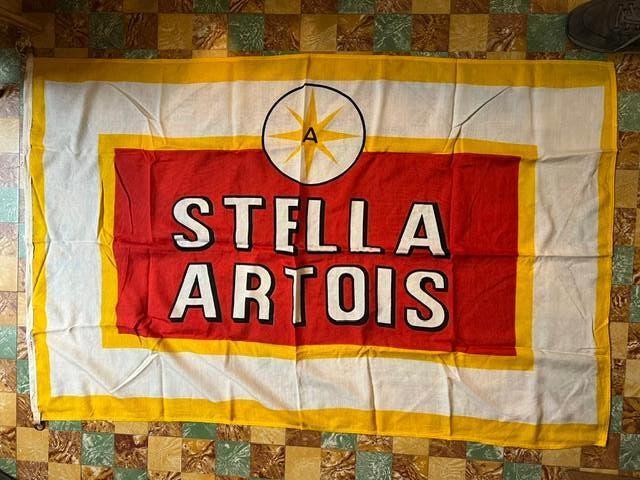 Oude vlag Bier Stella Artois, Fidra Flags Brussel, Ophalen, Stella Artois