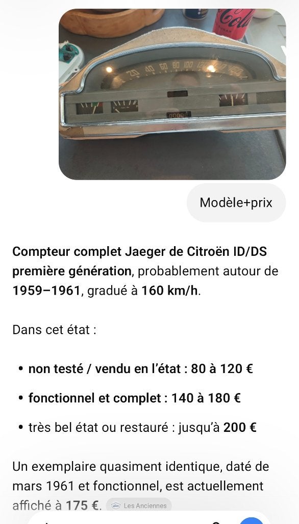 Compteur jaeger Citroën ds, Enlèvement ou Envoi, Utilisé, Citroën