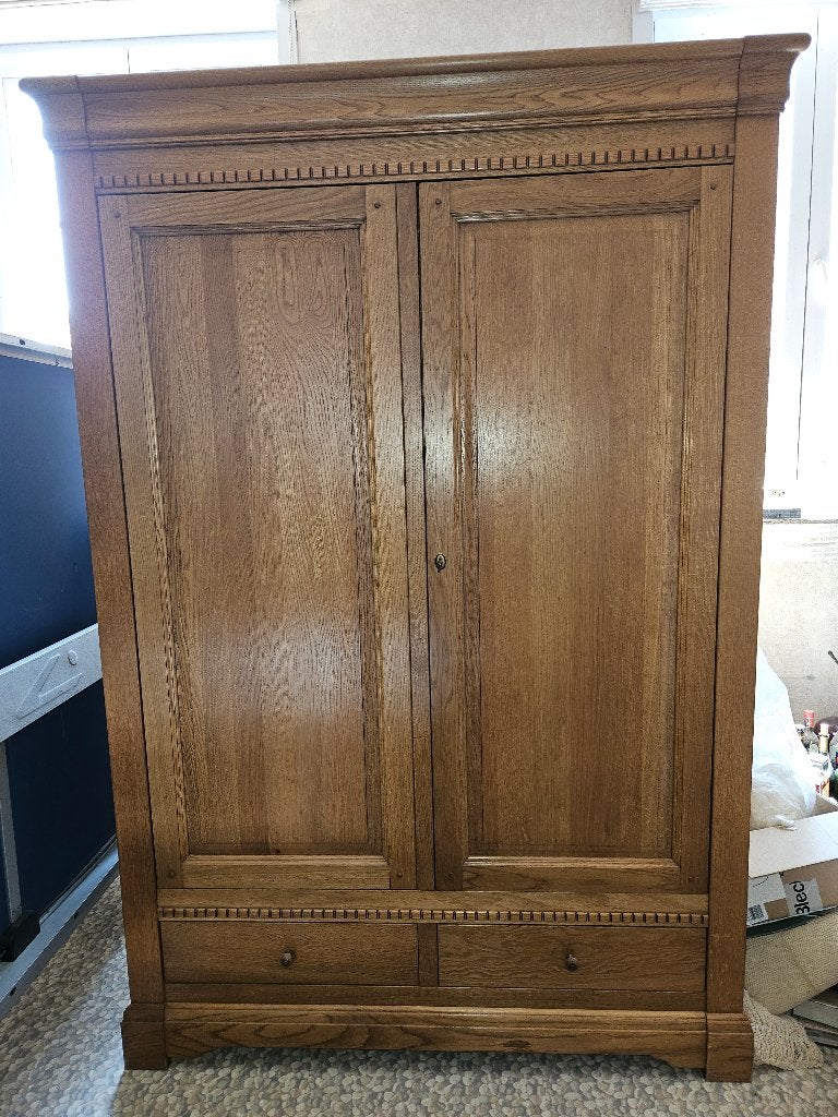 Houten grote kleerkast, Huis en Inrichting, Kasten | Kleerkasten, Ophalen, Gebruikt, 100 tot 150 cm, 200 cm of meer