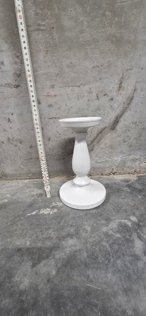Witte houten decoratieve kandelaar, Ophalen, Gebruikt, Wit, Kandelaar