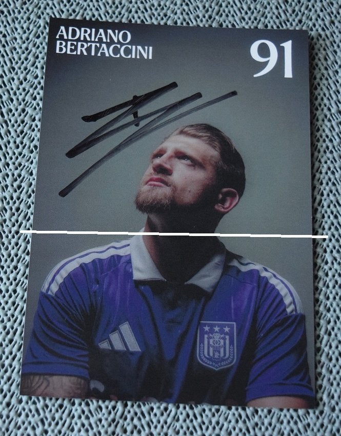RSC Anderlecht / Gehandtekende foto / Adriano Bertaccini, Verzamelen, Ophalen of Verzenden, Nieuw, Spelerskaart