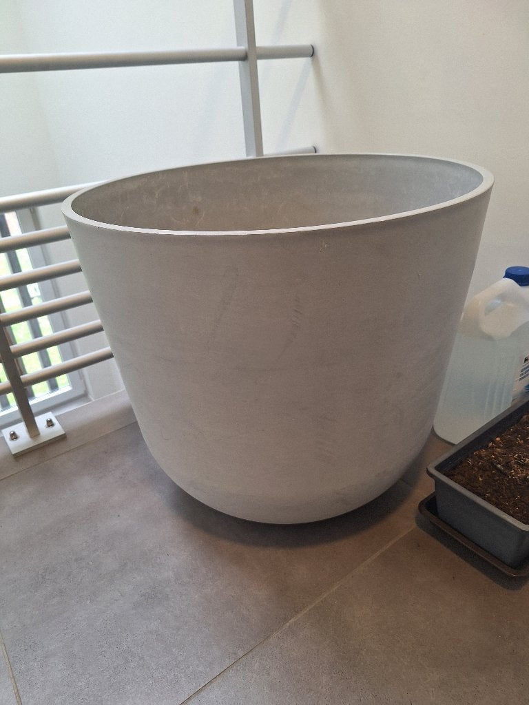 Grote plant- bloembak, Tuin en Terras, Ophalen, Kunststof, Minder dan 60 cm, Rond
