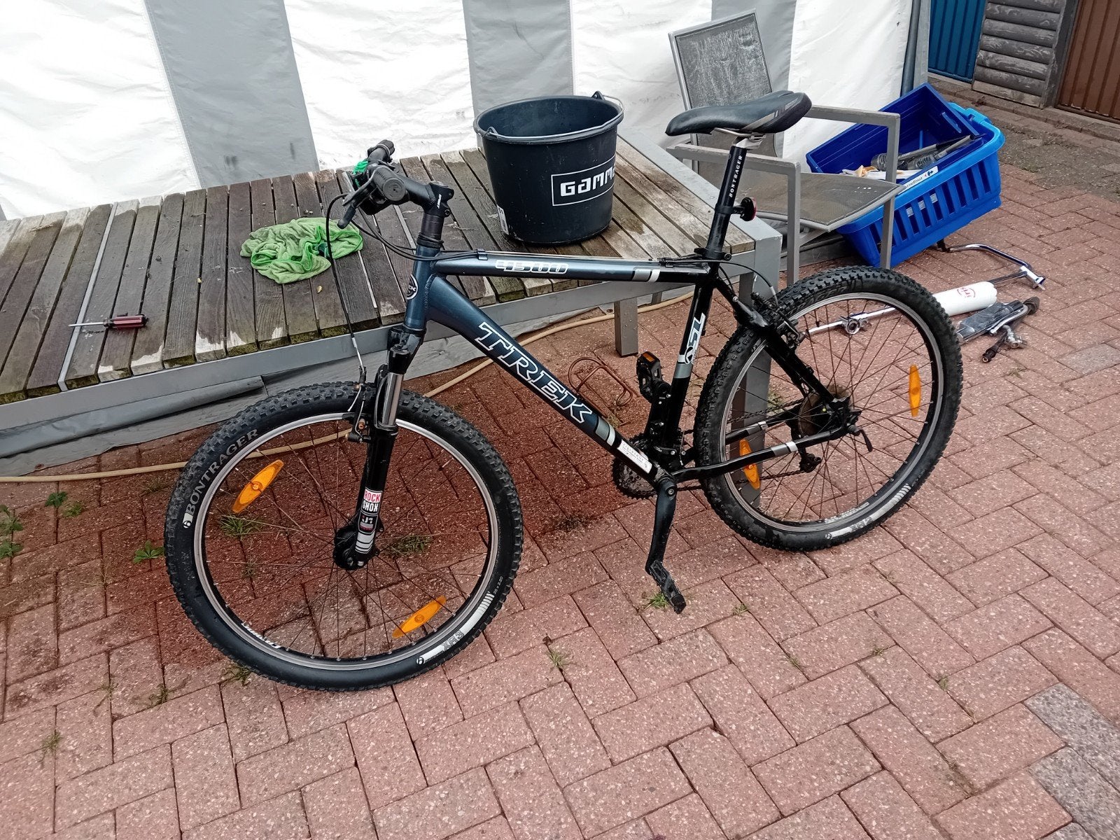 mountain bike goeie vering, Fietsen en Brommers, Minder dan 10 versnellingen, Gebruikt, Minder dan 49 cm, Schijfrem