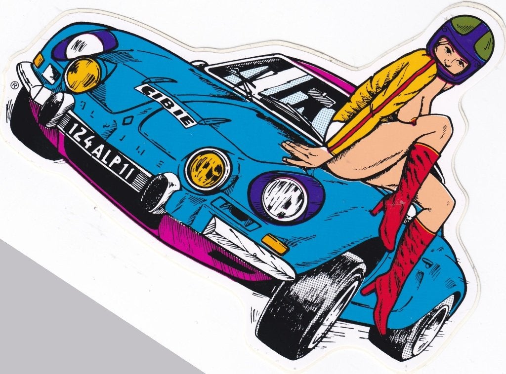 renault alpine 110 pin-up sexy nude sticker, Verzamelen, Stickers, Ophalen of Verzenden, Zo goed als nieuw