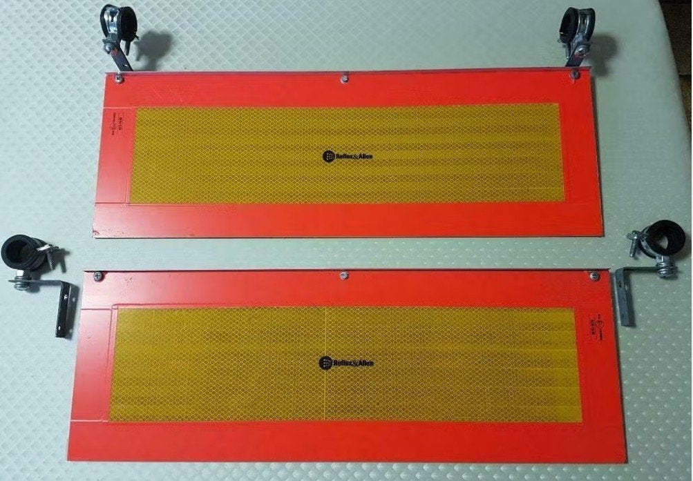Panneaux de marquage rouge/orange en aluminium, Caravanes & Camping, Particulier