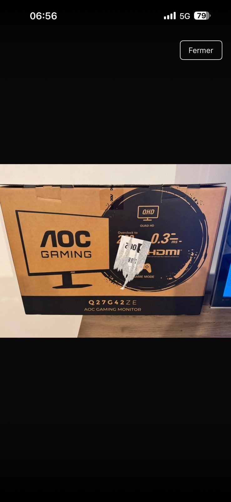 Écran Gaming AOC Q27G42E, Enlèvement, Comme neuf