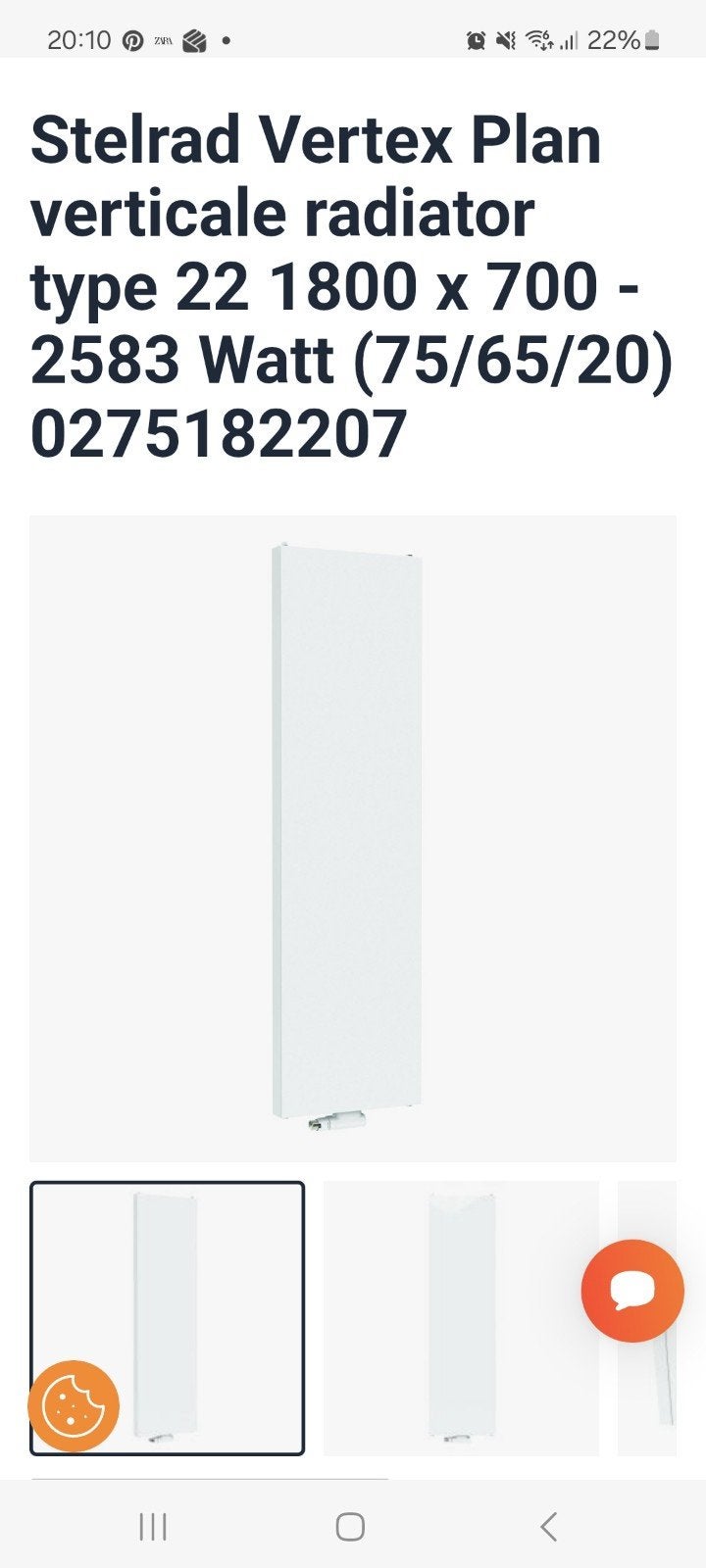 NIEUW! Vlakke radiator 2583watt, Enlèvement, Radiateur