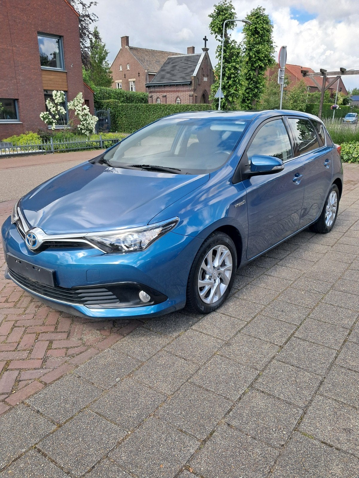 TOYOTA AURIS BENZINE/ELEKTRISCH, Auto's, Stof, Zwart, 4 cilinders, Blauw