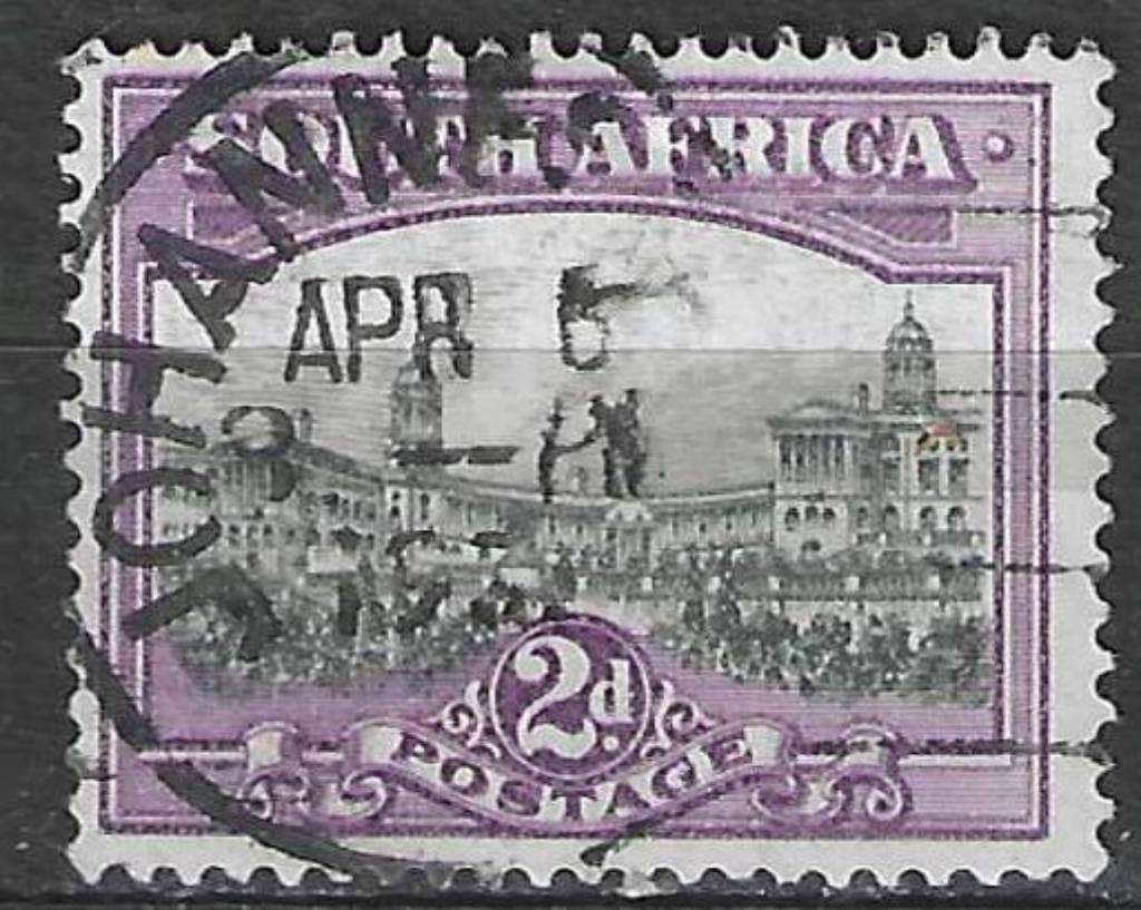 Afrique du Sud 1927/1928 - Yvert 24 - Palais de Pretori (ST), Timbres & Monnaies, Timbres | Afrique, Envoi, Afrique du Sud, Affranchi