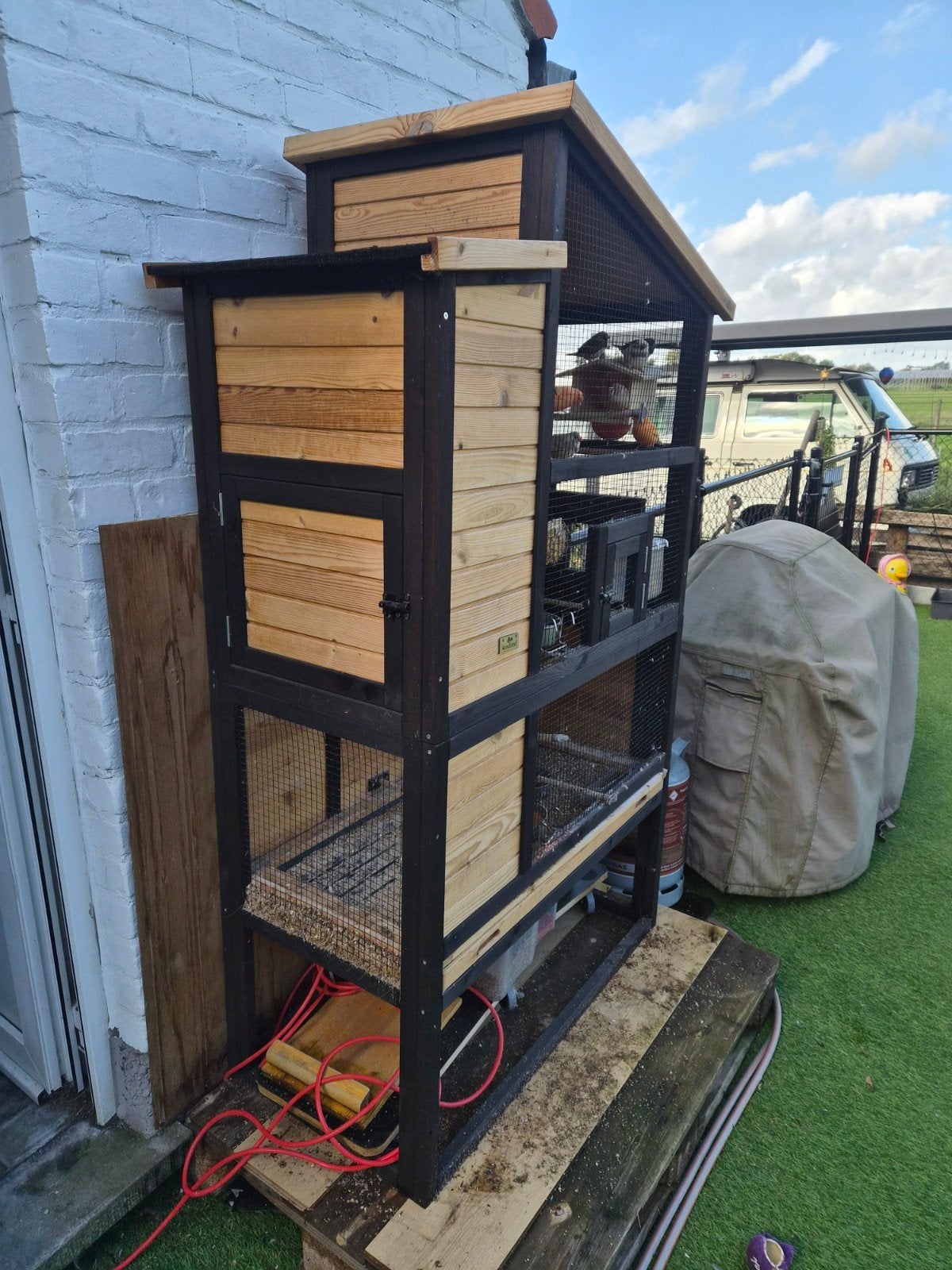 kooi met vogels, Dieren en Toebehoren, Ophalen