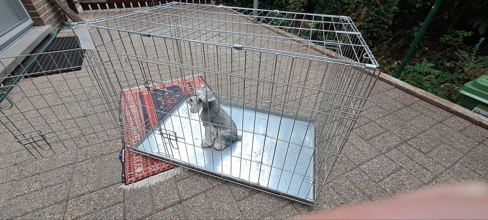 Bench voor hond L90,B58,H65cm metaal, Ophalen, Zo goed als nieuw