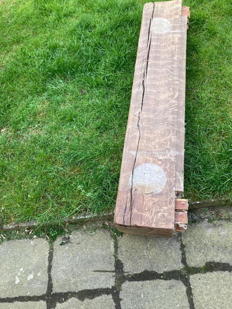 Eiken balk, Doe-het-zelf en Bouw, Ophalen, Gebruikt, Eiken, 50 mm of meer