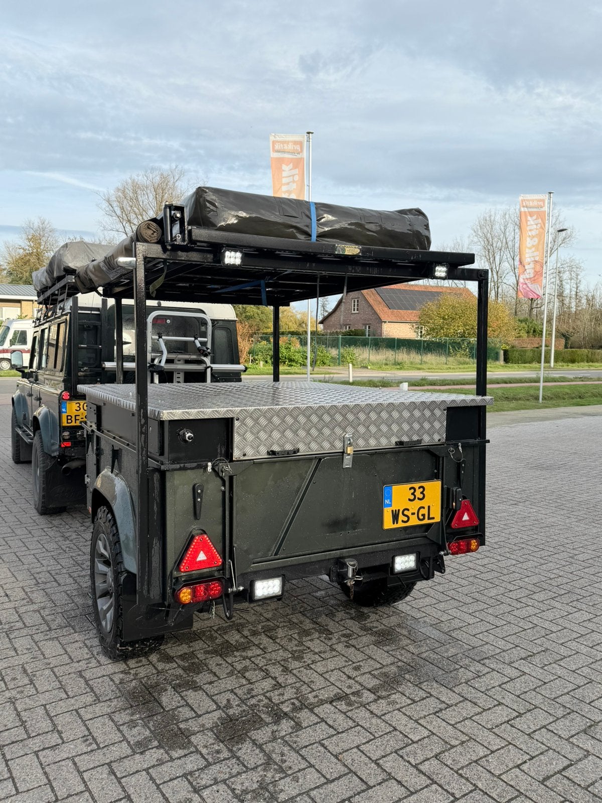 Uniek Reynolds Boughton Wide Track Off Road Tent Trailer, Caravans en Kamperen, Ophalen of Verzenden, Zo goed als nieuw, Tot en met 2