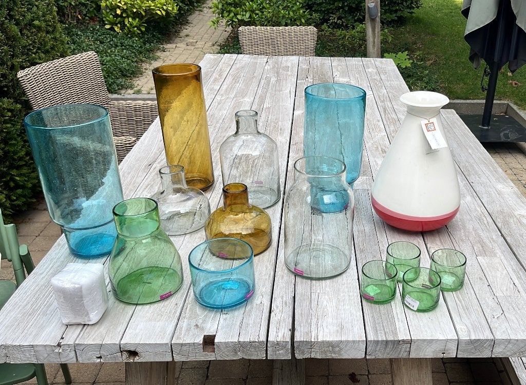 Imperfectdesign vaas - aqua H35, Maison & Meubles, Accessoires pour la Maison | Vases, Neuf, Autres couleurs, 35 cm, Verre
