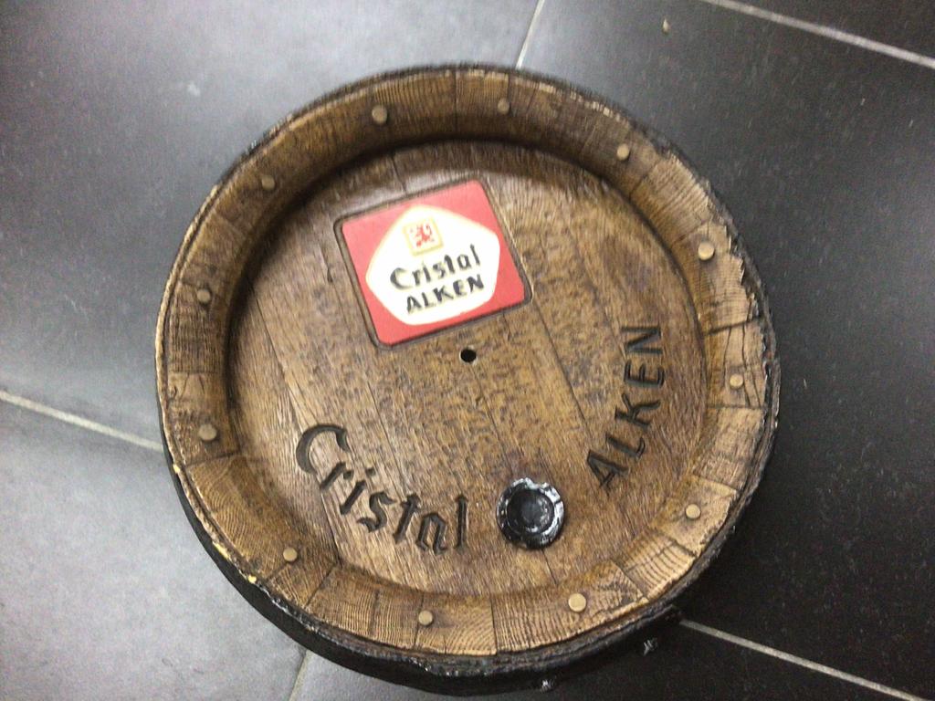 Reclame Cristal Alken, Verzamelen, Ophalen, Zo goed als nieuw, Reclamebord