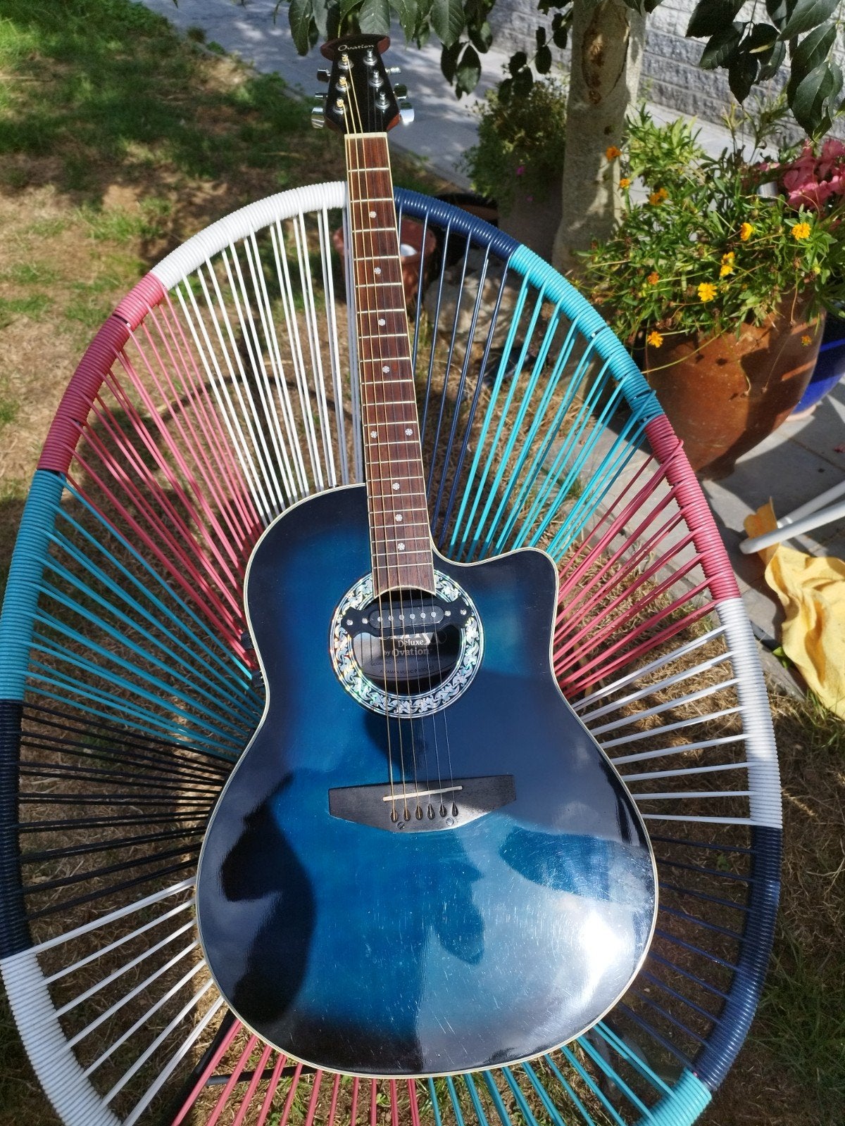guit accoustic ,ultra deluxe by ovation (korea)1984 -1993, Muziek en Instrumenten, Ophalen