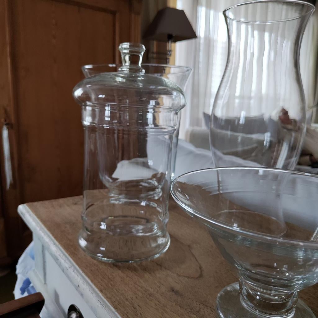 Pot à épices en verre soufflé + autres, Enlèvement ou Envoi