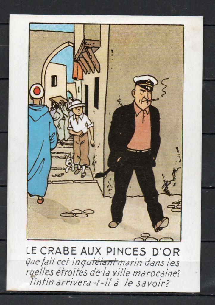 Carte postale : Hergé : Tintin/ Le crabe aux pinces d'or, Collections, Enlèvement