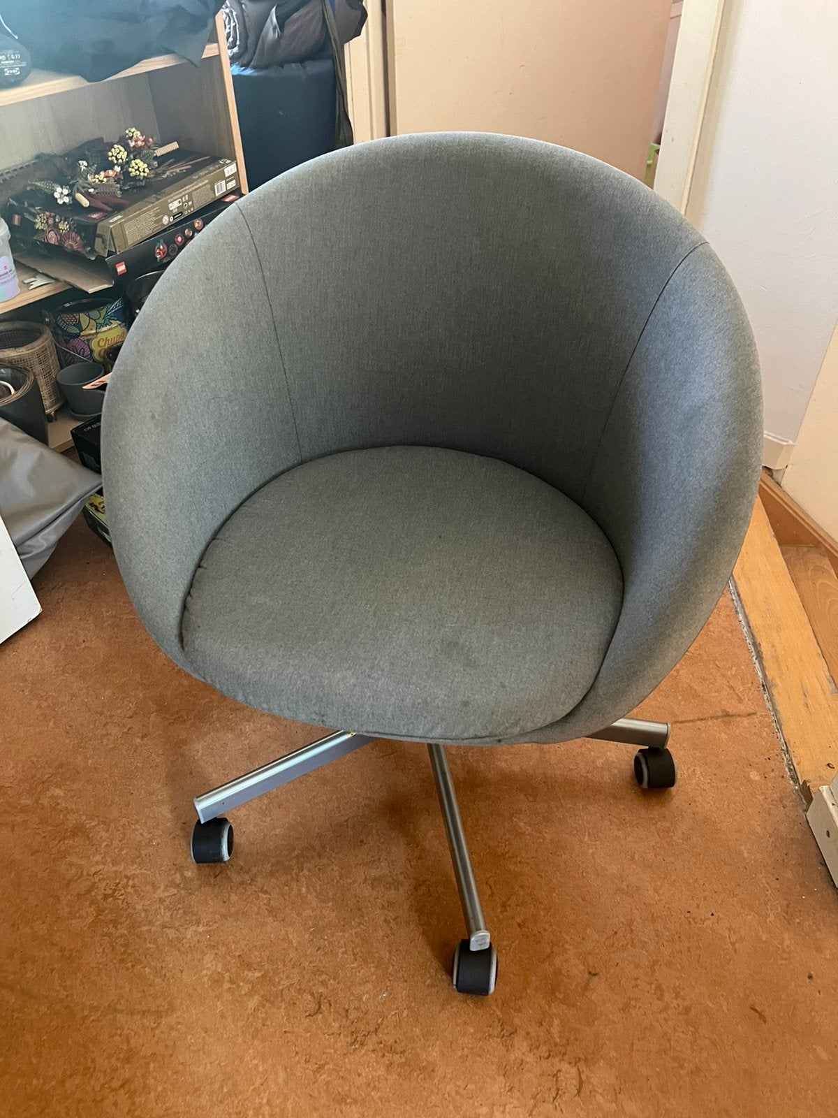 Ikea bureaustoel, Huis en Inrichting, Ophalen, Gebruikt, Grijs, Bureaustoel