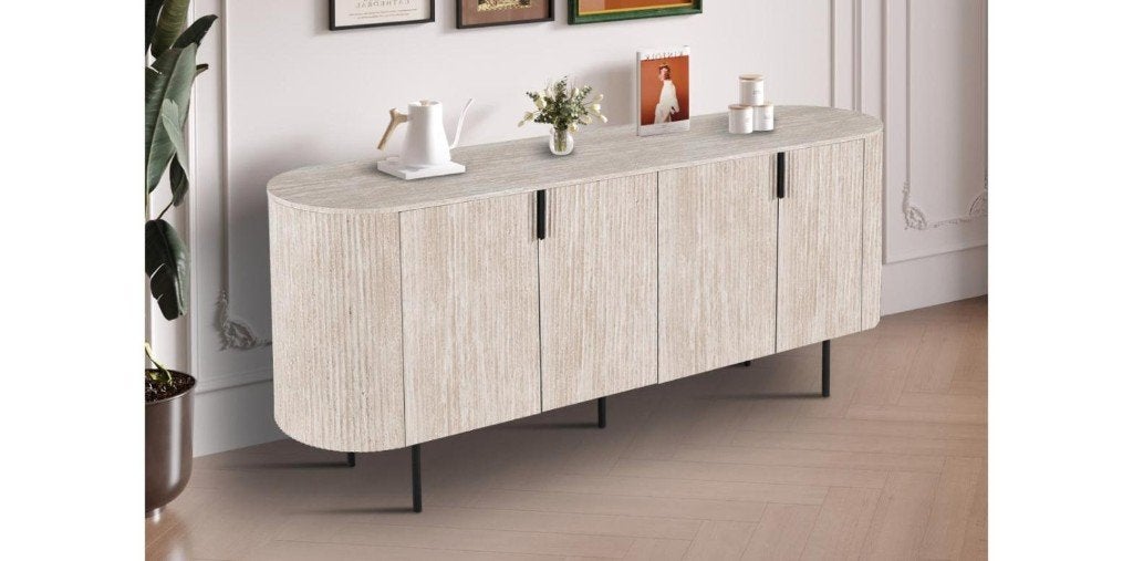 Dressoir Lagos 200 cm travertin beige - nieuw, Verzenden, Nieuw