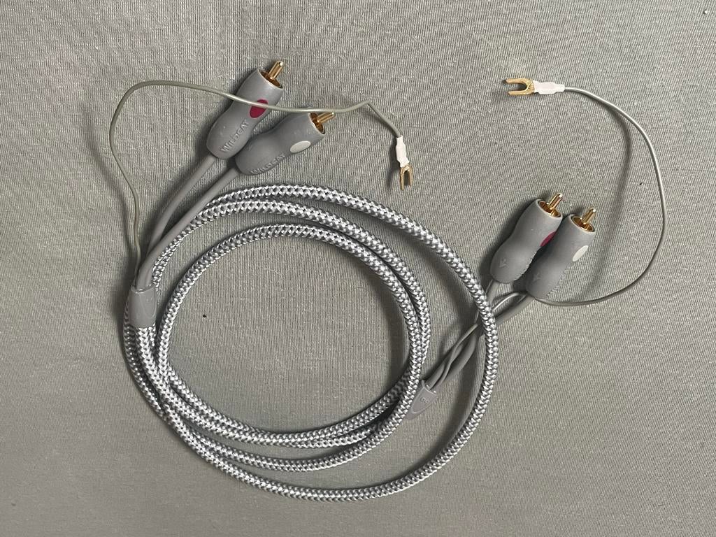 Audioquest Wildcat 1,5m phonokabel, TV, Hi-fi & Vidéo, Câbles audio & Câbles de télévision, Enlèvement ou Envoi, Comme neuf, Moins de 2 mètres