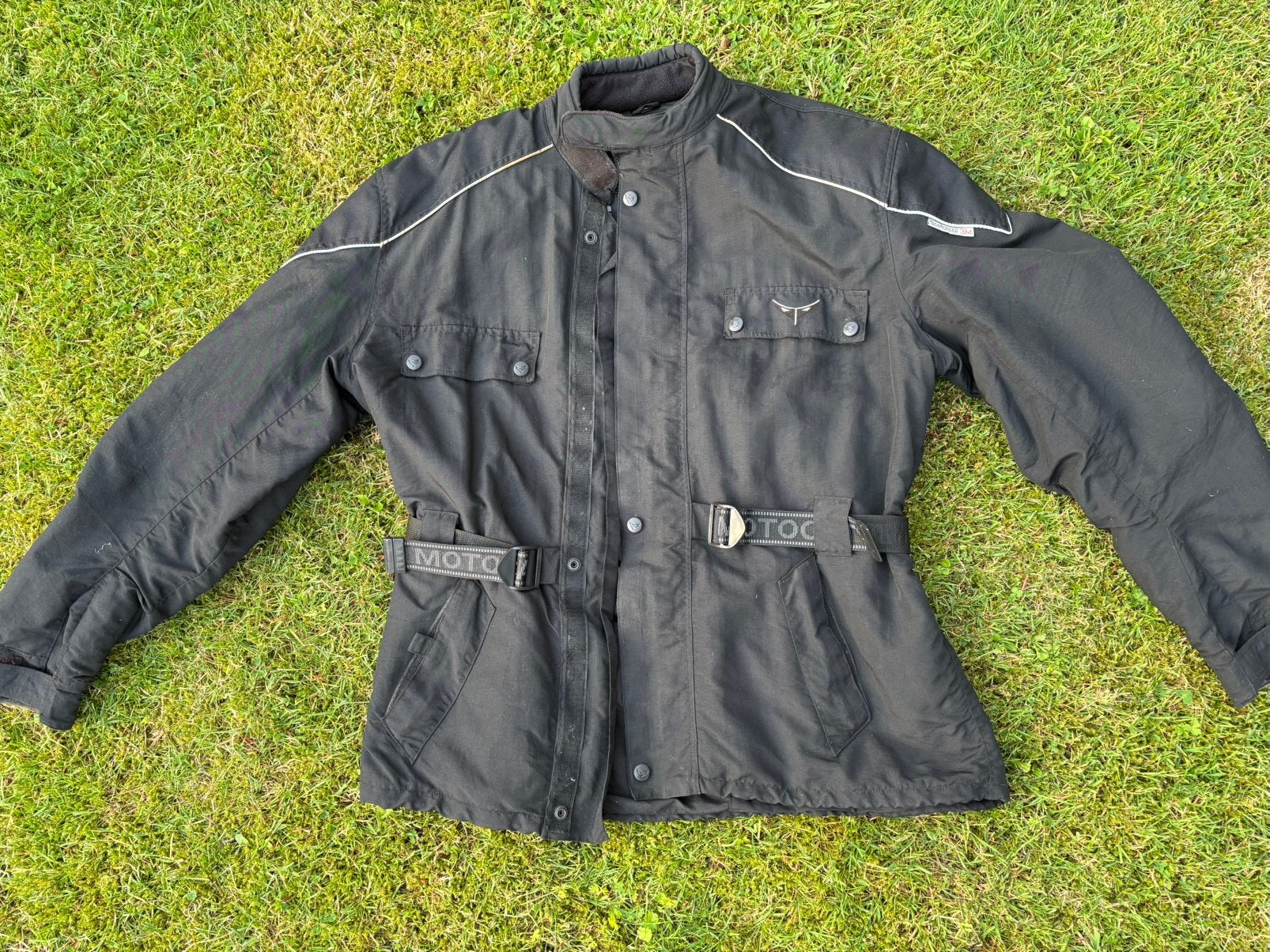 Motorjas met beschermstuk rug en ellebogen, maat 3xl, Enlèvement
