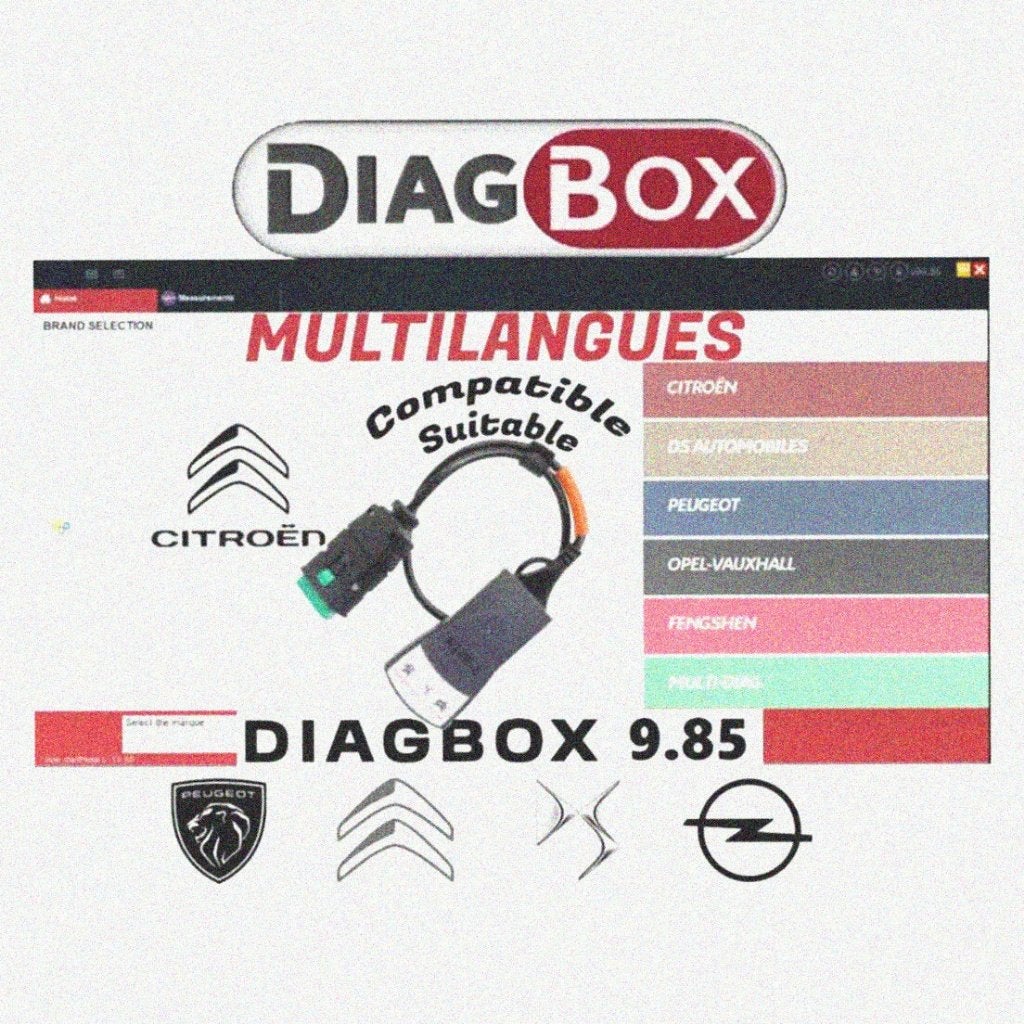 DIAGBOX-SOFTWARE PSA OPEL VIN ONBEPERKT LEXIA, Auto diversen, Verzenden