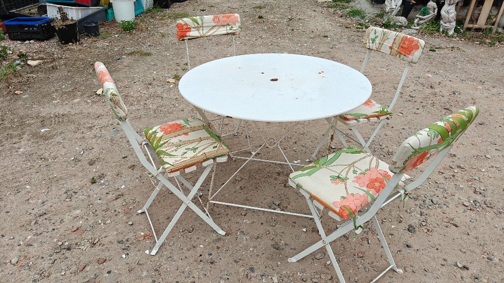 Vintage bistro set, Tuin en Terras, Tuinsets en Loungesets, Gebruikt, Tuinset, Ophalen
