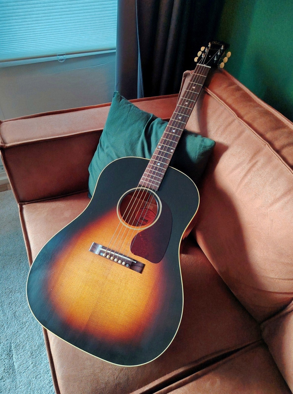 Gibson 1942 Banner J45 Custom Shop Reissue VOS, Ophalen, Zo goed als nieuw, Western- of Steelstringgitaar, Met koffer