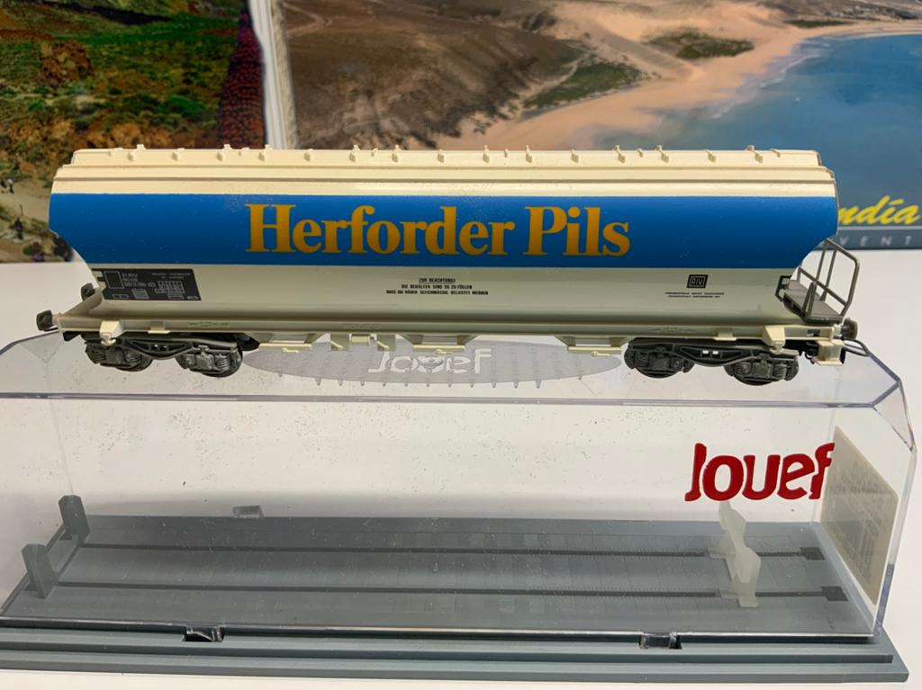 VINTAGE SNCF JOUEF 654200 SILOWAGEN IN ZEER GOEDE STAAT, Hobby en Vrije tijd, Modeltreinen | H0, Zo goed als nieuw, Wagon, Gelijkstroom