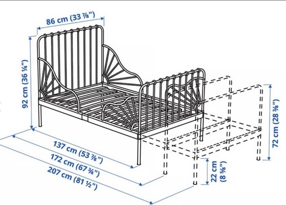 Ikea bed, Neuf, Autres dimensions, Une personne, Enlèvement