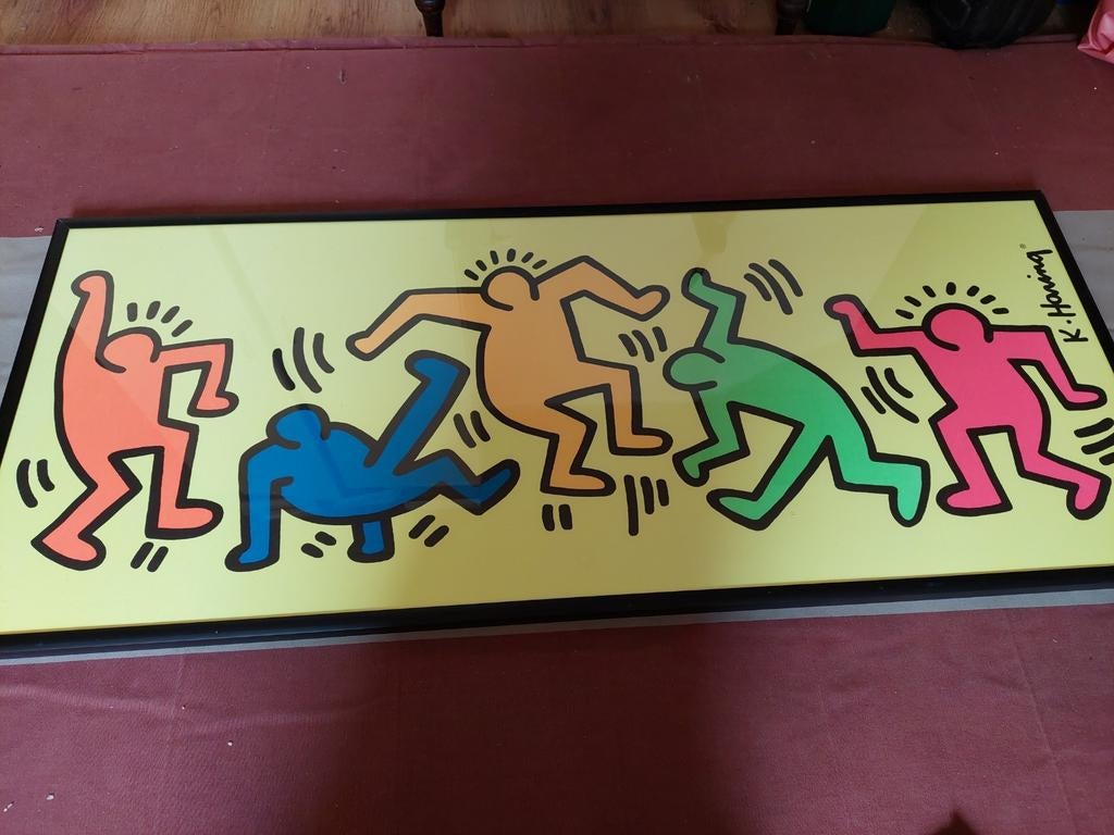Keith Haring poster in lijst, Huis en Inrichting, Ophalen, Zo goed als nieuw