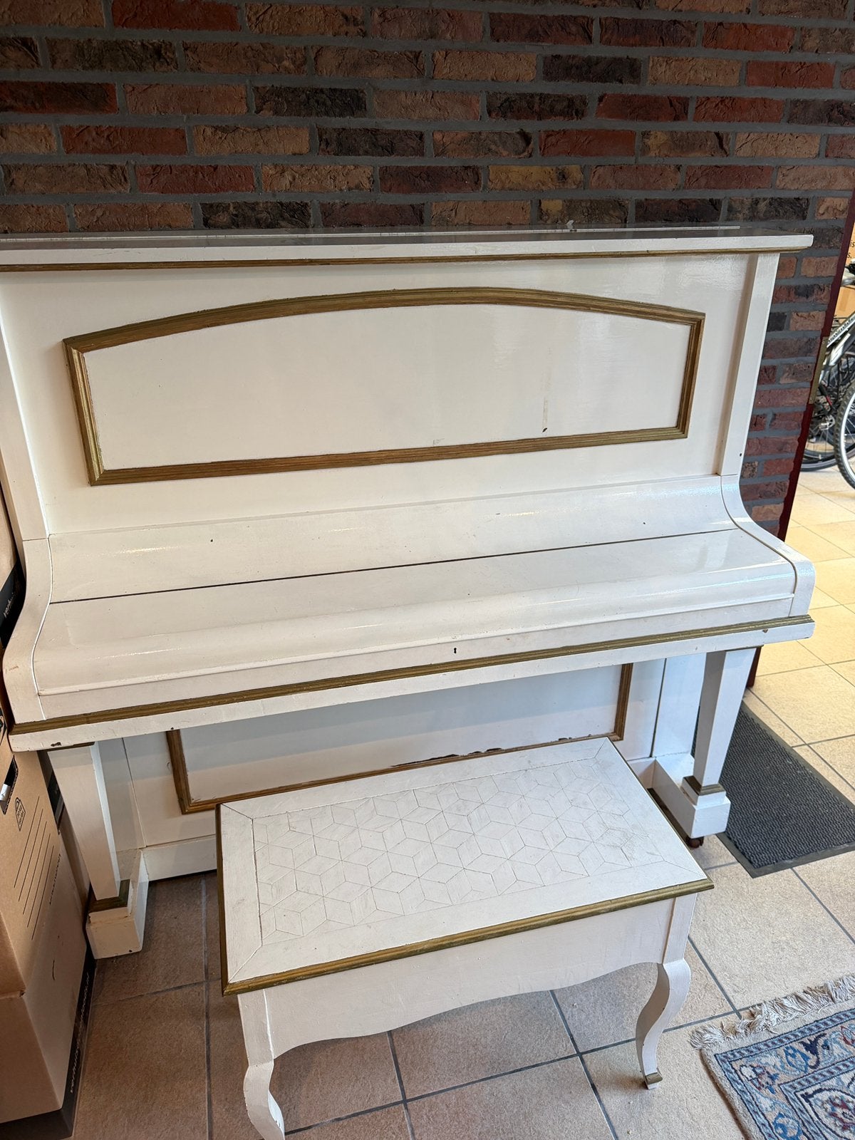 Piano Hautrive, Muziek en Instrumenten, Ophalen, Gebruikt, Wit, Piano
