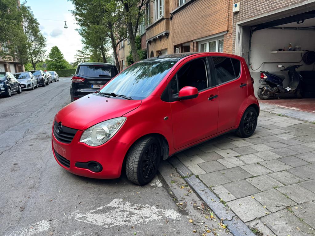 Opel Agila Essence 2013 Automatique 125000 km 15, Autos, Opel, Rouge, Euro 5, Entreprise, 1300 cm³