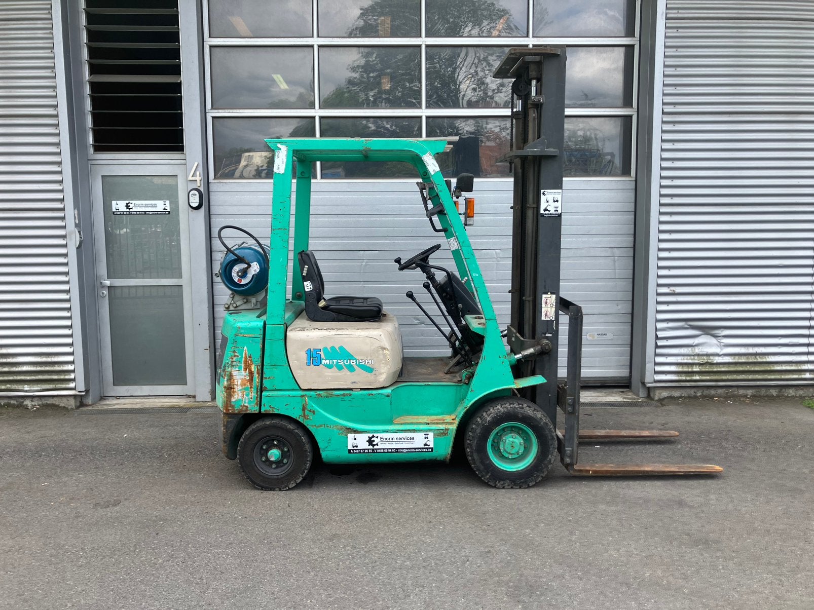 Heftruck mitsubishi 1,5Ton Gas, Zakelijke goederen, Ophalen of Verzenden