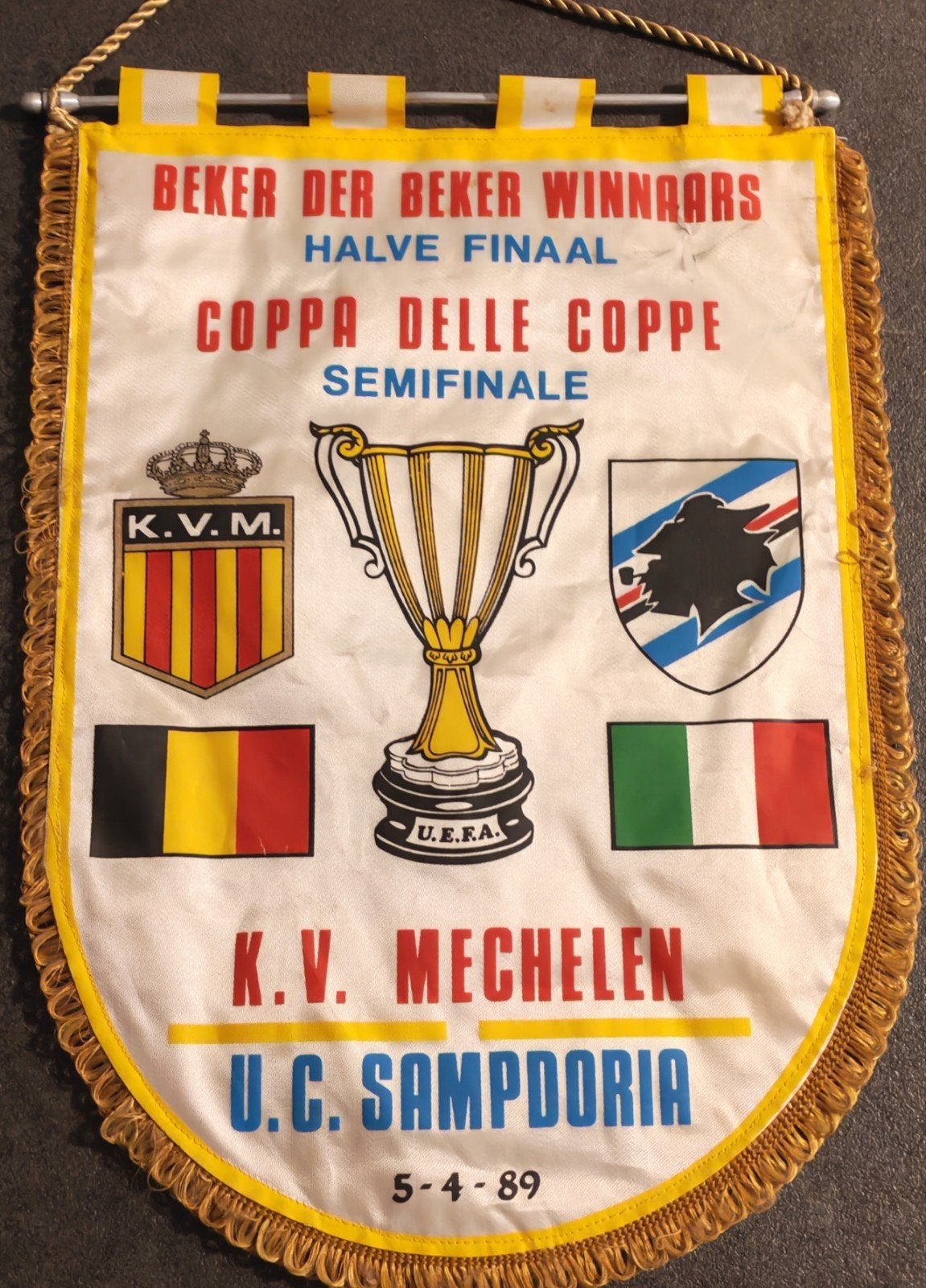 1989 KVM KV Mechelen Sampdoria Genua halve finale, Collections, Enlèvement ou Envoi
