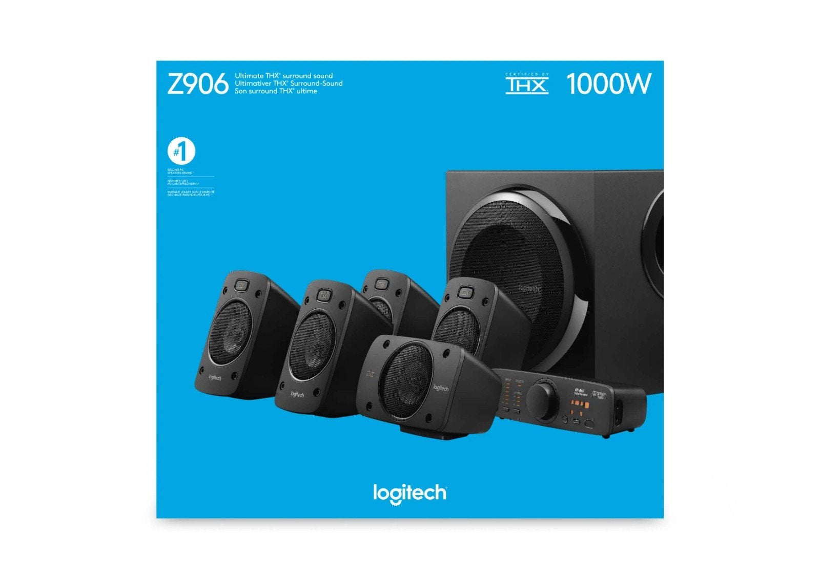 Gloednieuwe set Logitech Z906 5.1 thx set, Audio, Tv en Foto, Home Cinema-sets, 70 watt of meer, Nieuw, 5.1-systeem, Ophalen