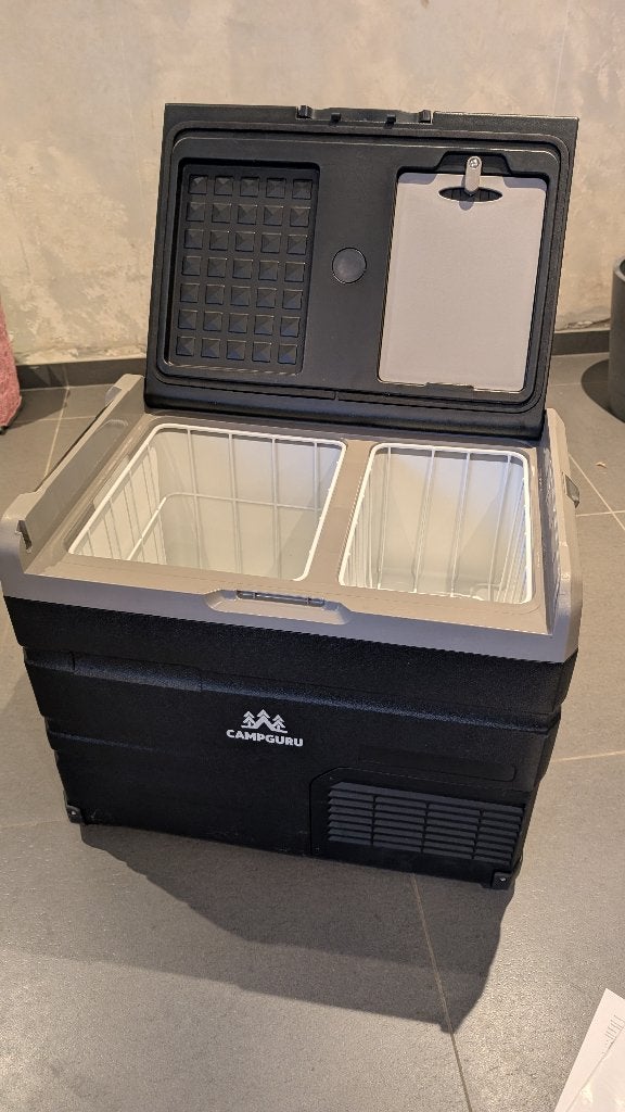 Campguru Koelbox 45L Double Freeze - 12/24V - 230V, Enlèvement, Comme neuf, Glacières, Compresseur