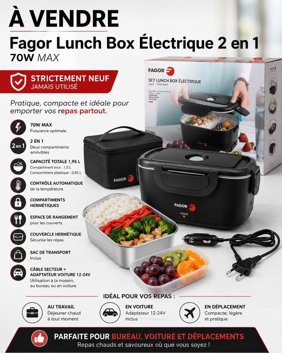 Elektrische lunchbox, Elektronische apparatuur, Ophalen of Verzenden