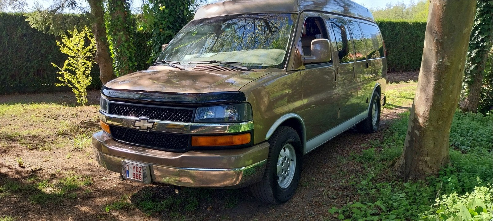 chevrolet express 7 plaatsen 2003, Auto's, Chevrolet, 8 cilinders, 7 zetels, Leder, Bruin