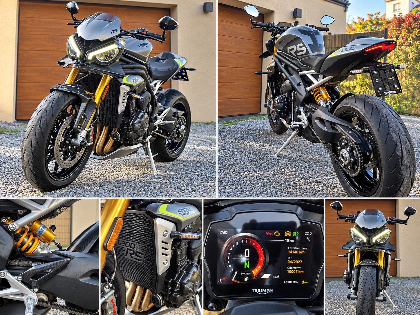 Triumph Speed Triple 1200 RS 2024 – TVA déductible, Motorrijbewijs A, 3 cilinders, Particulier, Handvatverwarming