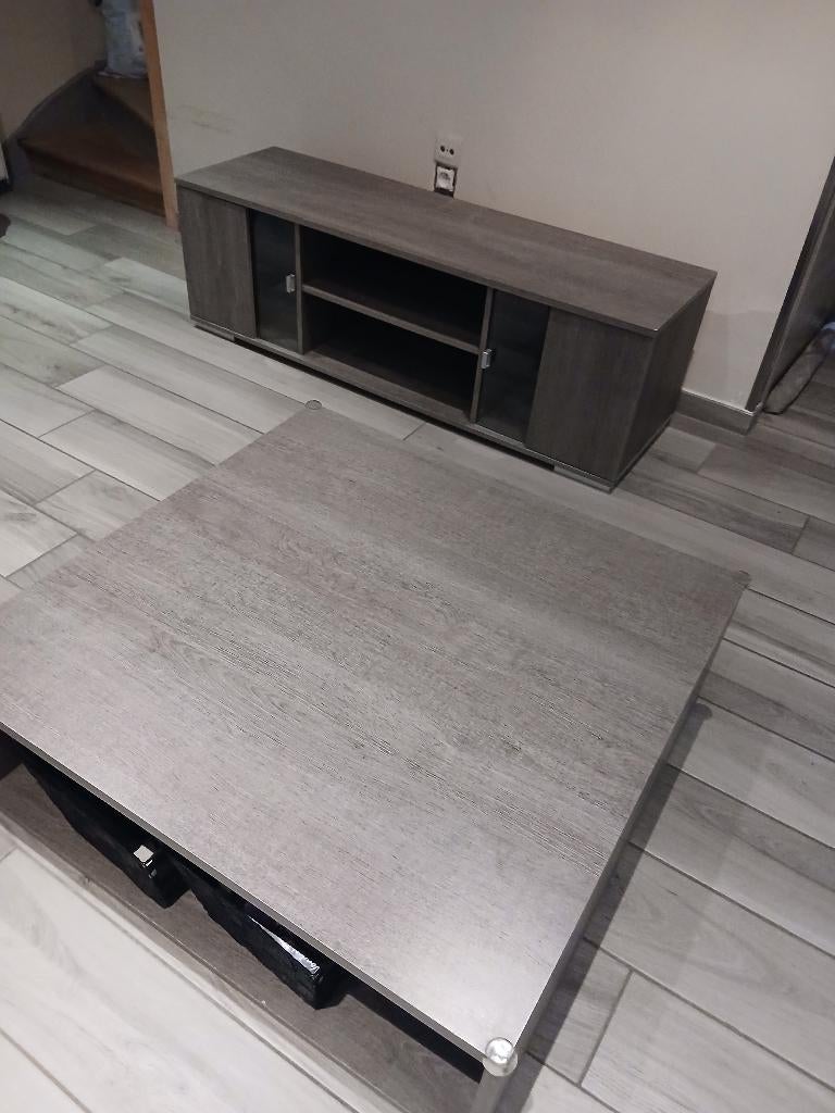 Meuble tv + table salon, Ophalen, Overige materialen, Gebruikt, 100 tot 150 cm