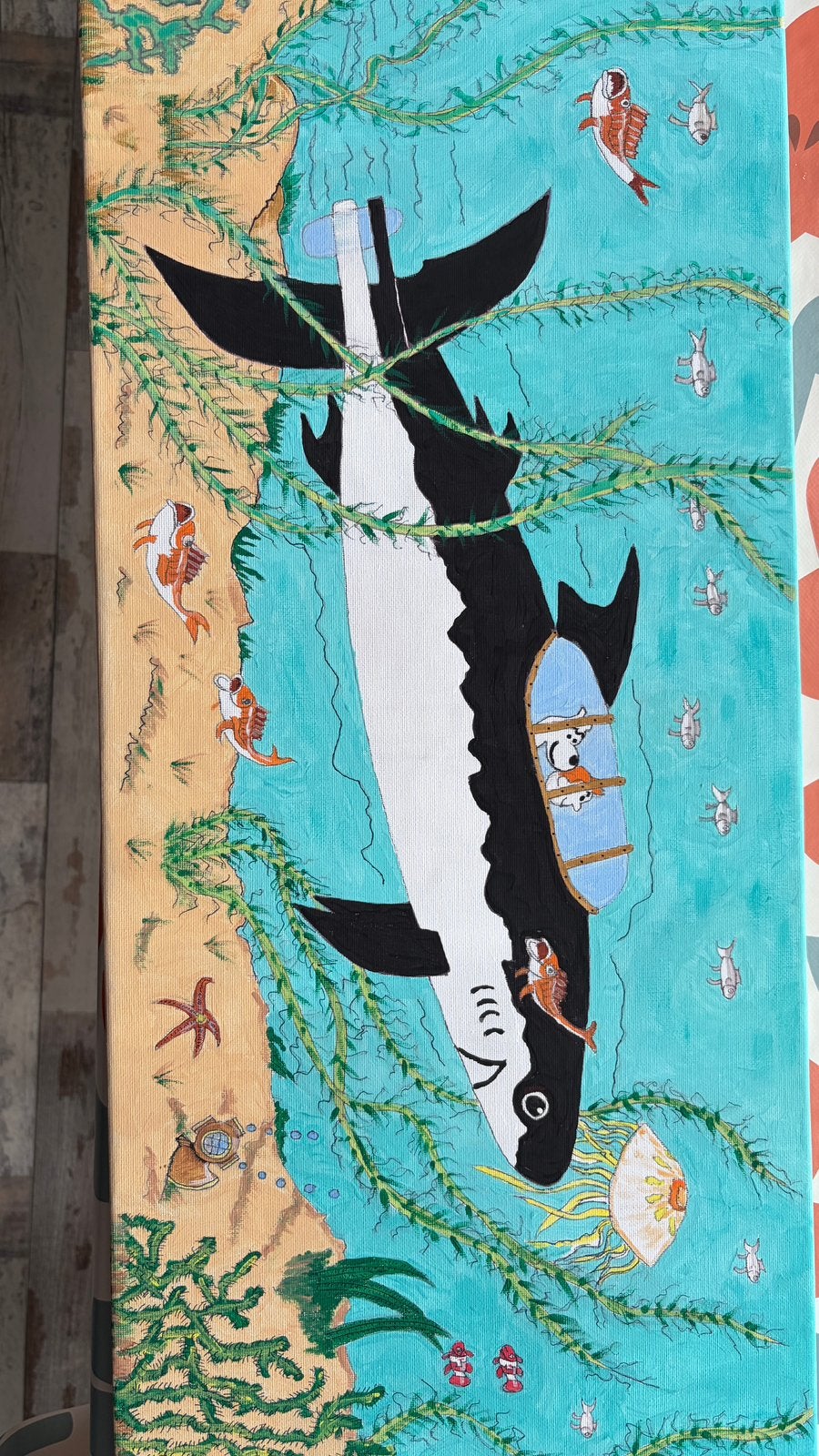 Schilderij kuifje 70* 30 tin tin, Verzenden