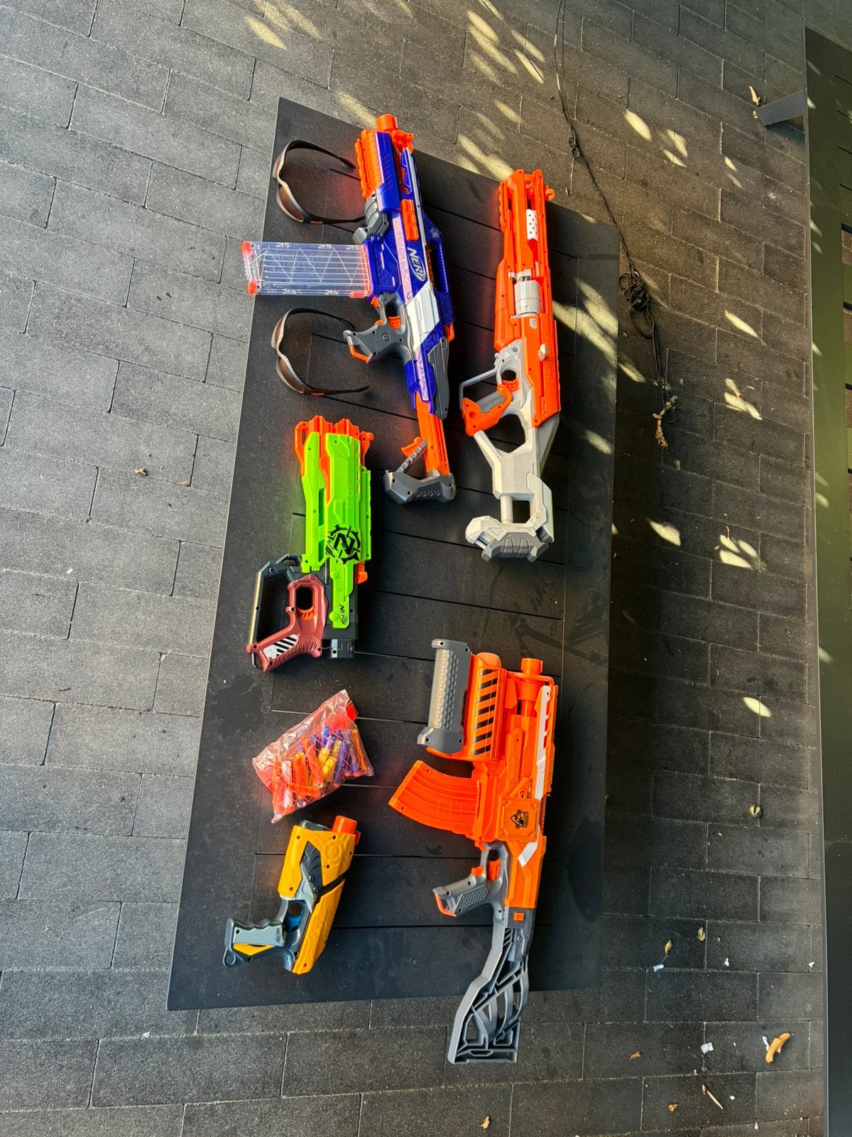 Nerf geweren, Ophalen, Gebruikt