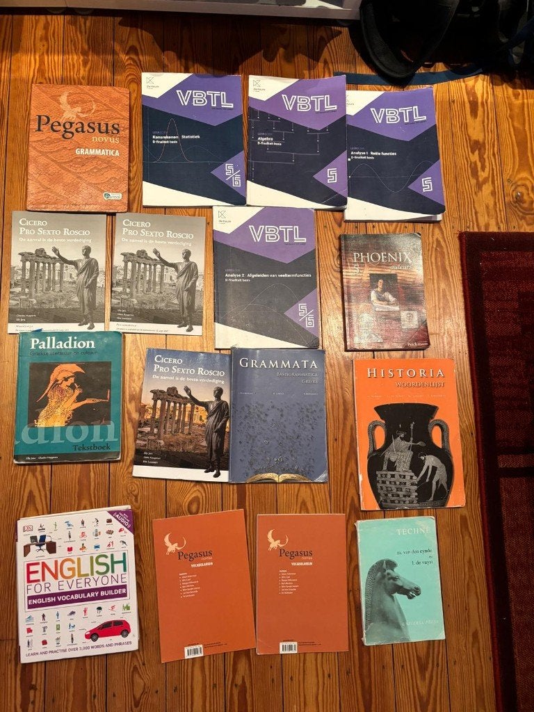 Verzameling schoolboeken, Boeken, Ophalen, Gelezen, ASO, Overige vakken