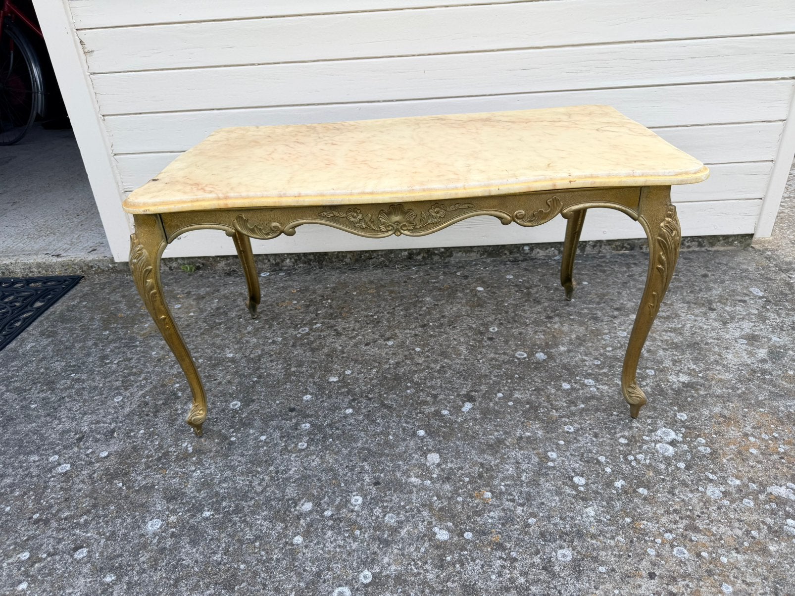Vintage marmeren Louis XV salontafel, Ophalen