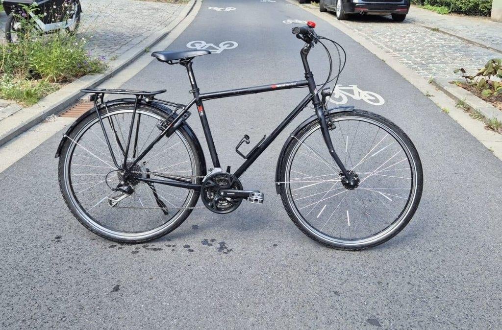 Fiets, Fietsen en Brommers, Minder dan 10 versnellingen, Gebruikt, 53 tot 57 cm, Ophalen