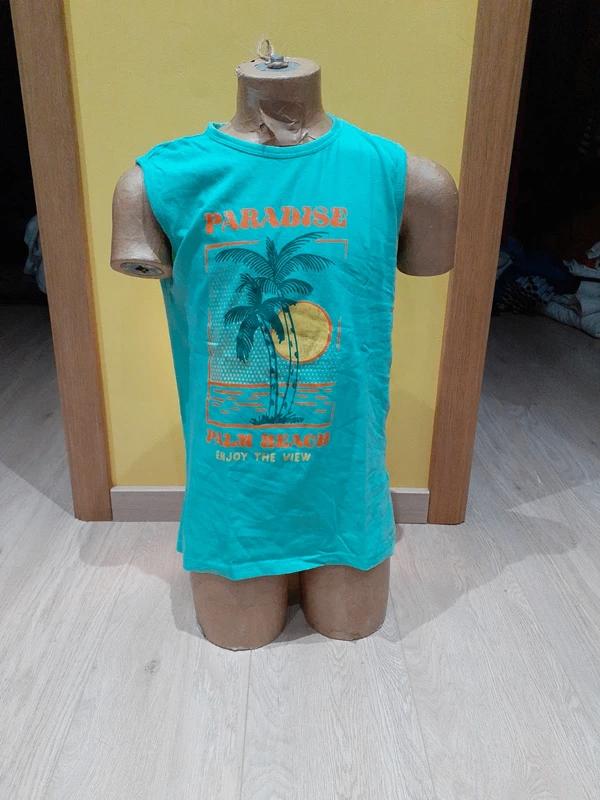 T-shirt sans manche bleu Taille 12 ans TQF collection, Garçon, Enlèvement ou Envoi, Chemise ou À manches longues, H&M, TQF Collection