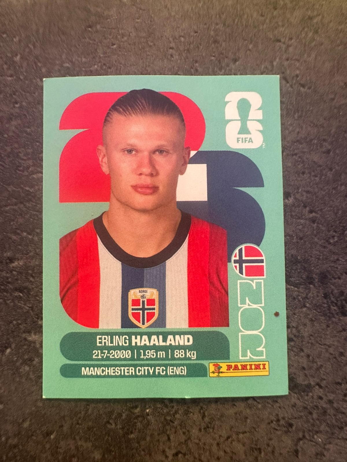 Panini sticker WK 2026 Erling Haaland, Hobby & Loisirs créatifs, Autocollants & Images, Enlèvement ou Envoi, Neuf, Autocollant