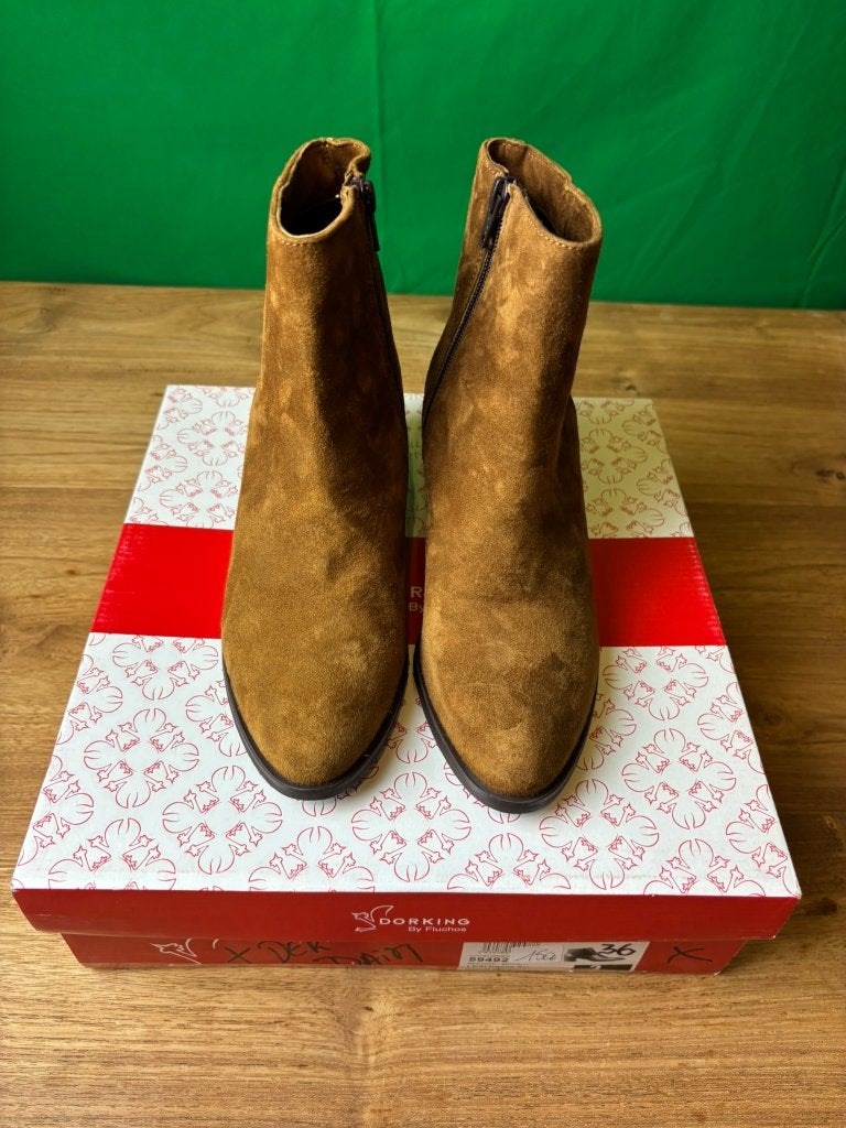 Dorking Lexi D8606-SU bruine enkellaarsjes maat 36, Enlèvement ou Envoi, Comme neuf, Brun, Boots et Botinnes